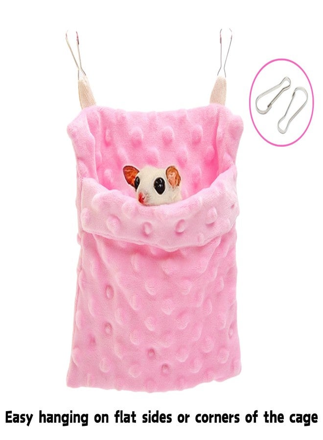 TTMIMIK 2 Pcs Sugar Glider Warm Bonding Sleeping Pouch Small Pet Cotton Hanging Comfortable Nest Bed for Sugar Glider, Hamster, Gerbil, Mouse, Pet Accessory (Pink+Blue) - Image 5